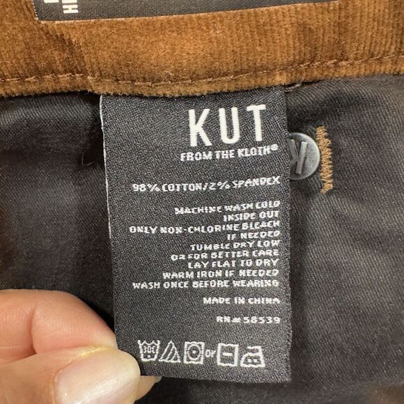 Kut From The Kloth Diana Fab Ab Skinny Corduroy Pants Brown 16P Petite High Rise - Picture 11 of 15
